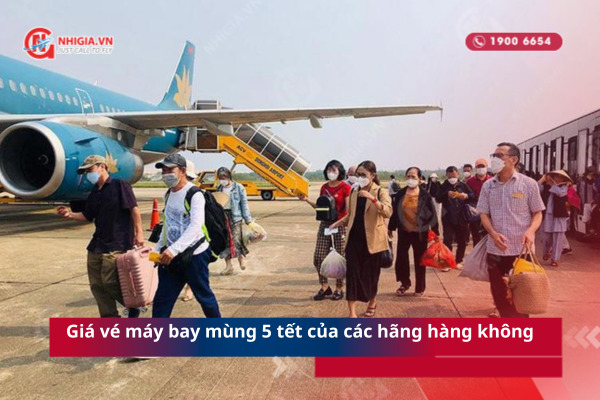 Giá vé máy bay mùng 5 tết của các hãng hàng không