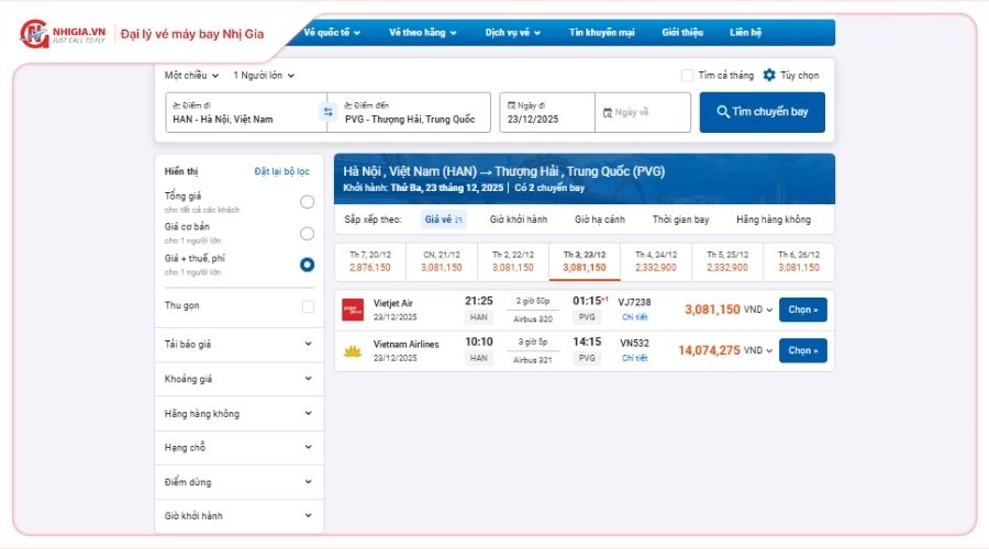 Vé máy bay Hà Nội Trung Quốc giá bao nhiêu?