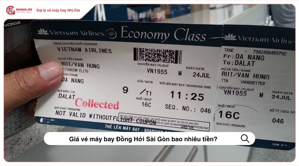 Giá vé máy bay Đồng Hới Sài Gòn bao nhiêu tiền?