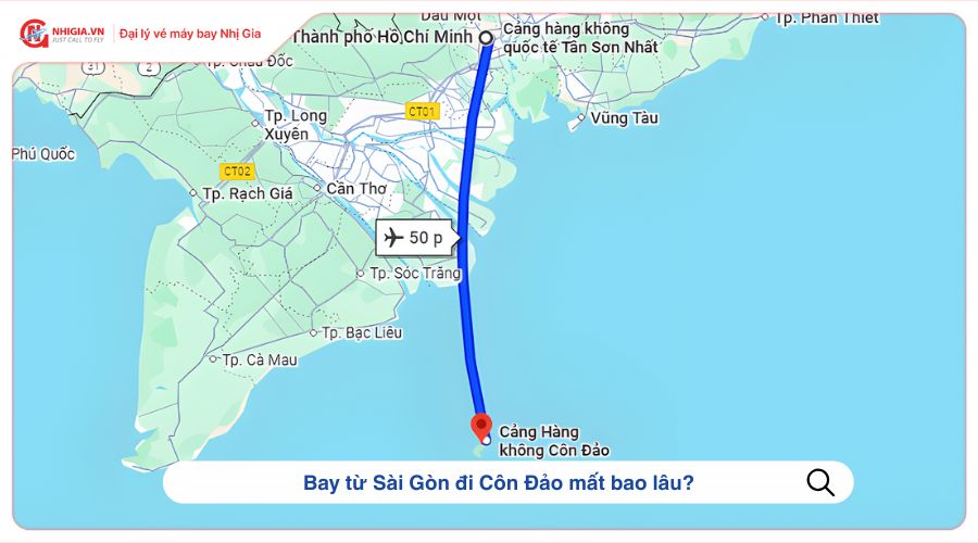 Bay từ Sài Gòn đi Côn Đảo mất bao lâu?