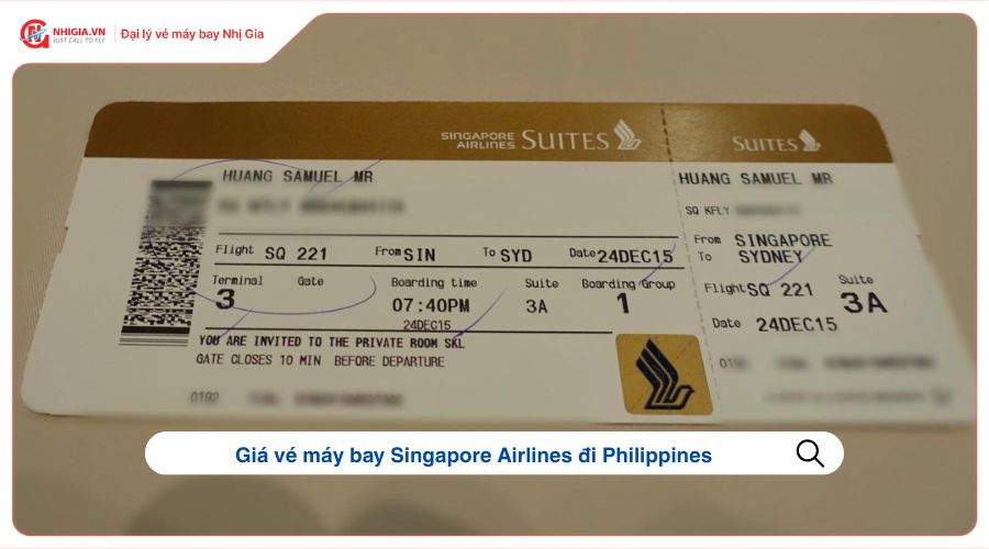 Giá vé máy bay Singapore Airlines đi Philippines
