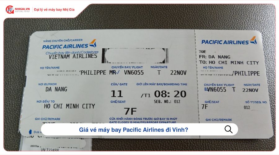Giá vé máy bay Pacific Airlines đi Vinh?