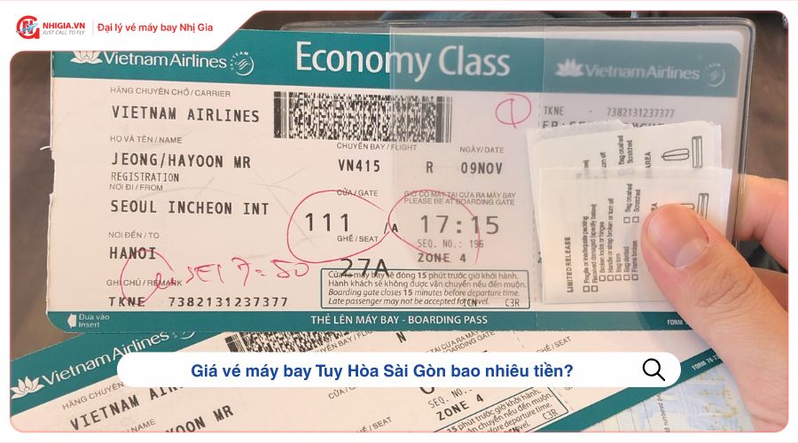 Giá vé máy bay Tuy Hòa Sài Gòn của Vietnam Airlines