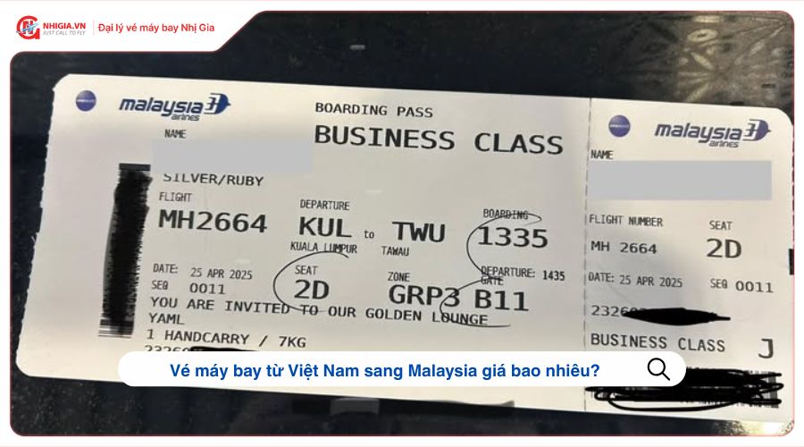 Vé máy bay từ Việt Nam sang Malaysia giá bao nhiêu?