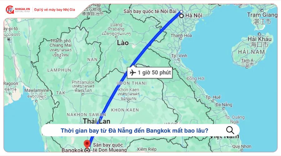 Thời gian bay từ Đà Nẵng đến Bangkok mất bao lâu?