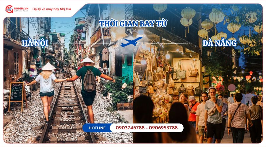 Thời gian bay từ Hà Nội vào Đà Nẵng mất bao lâu​?