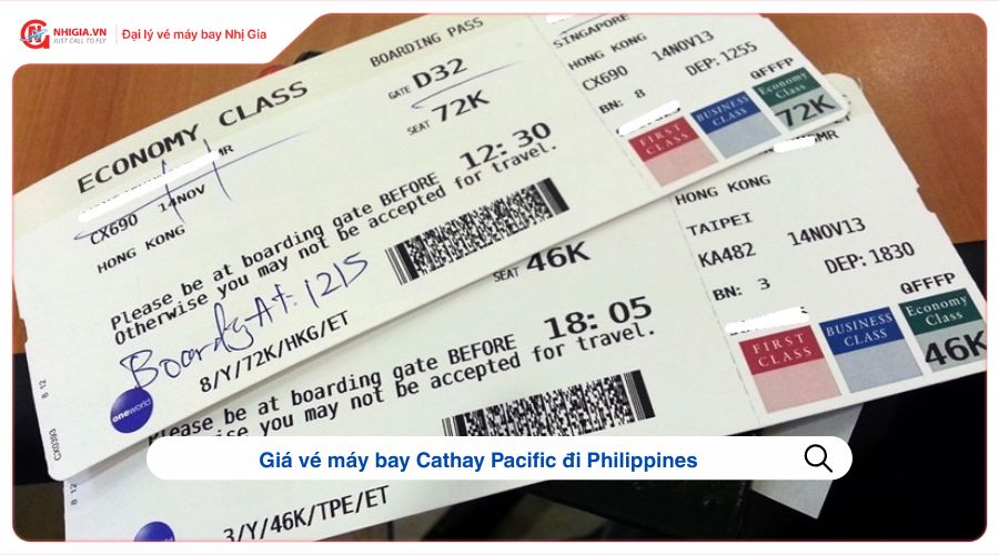 Giá vé máy bay Cathay Pacific đi Philippines