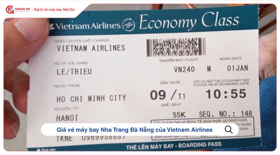 Giá vé máy bay Nha Trang Đà Nẵng của Vietnam Airlines