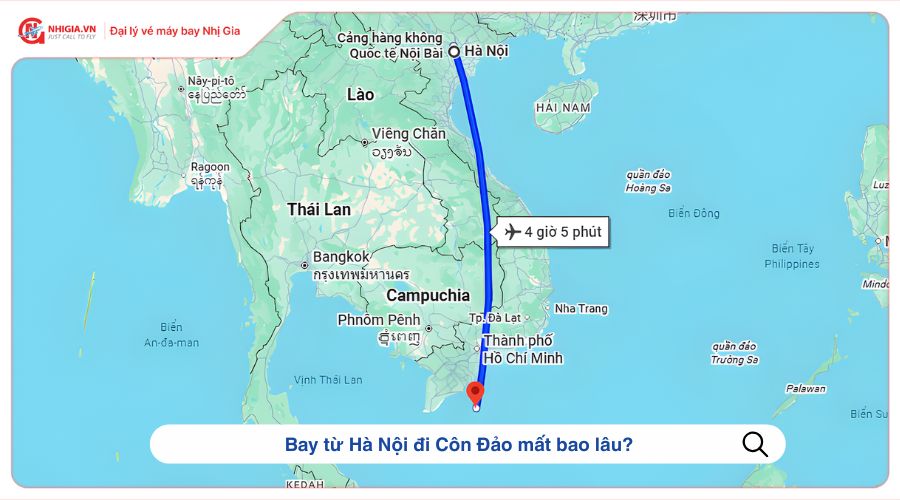 Bay từ Hà Nội đi Côn Đảo mất bao lâu?