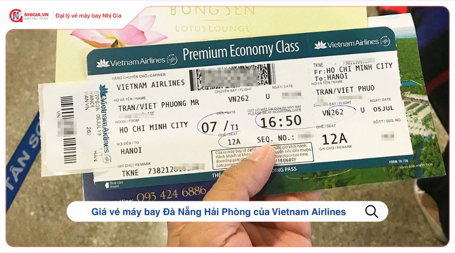 Giá vé máy bay Đà Nẵng Hải Phòng của Vietnam Airlines