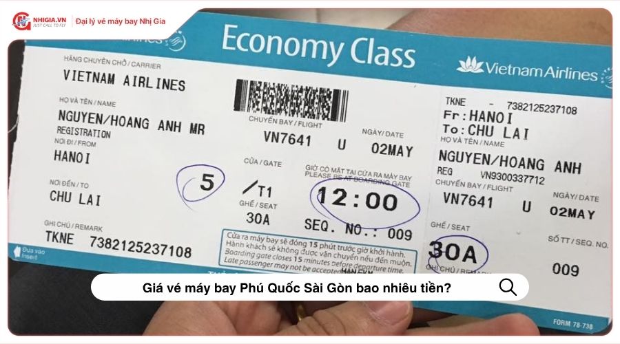Giá vé máy bay Phú Quốc Sài Gòn bao nhiêu tiền?
