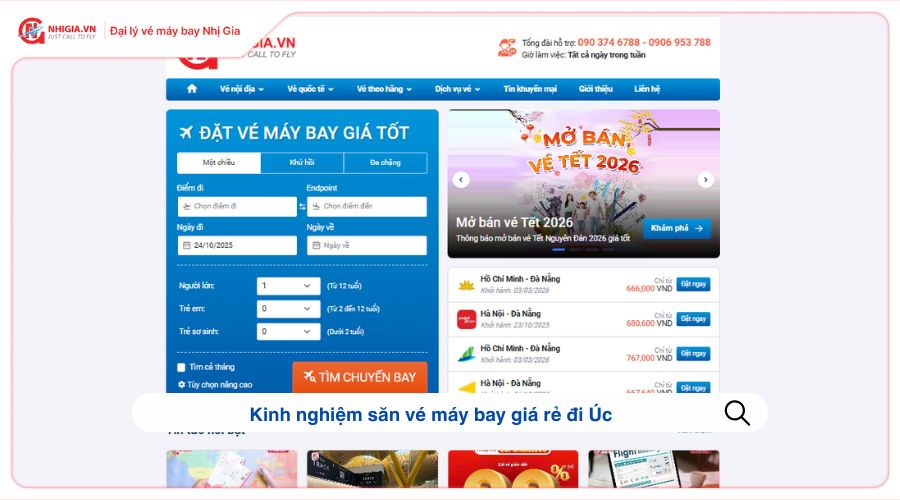 Kinh nghiệm săn vé máy bay giá rẻ đi Úc