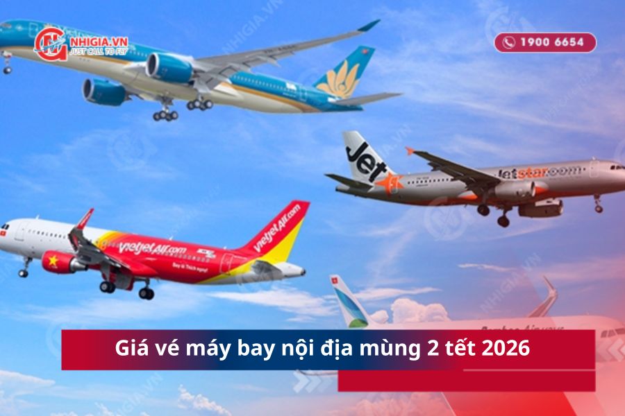 Giá vé máy bay nội địa mùng 2 tết 2026