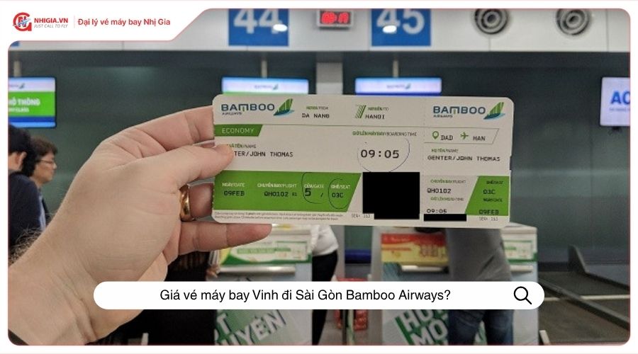 Giá vé máy bay Vinh đi Sài Gòn Bamboo Airways?