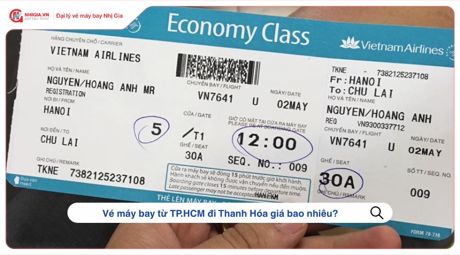 Vé máy bay từ TP.HCM đi Thanh Hóa giá bao nhiêu?
