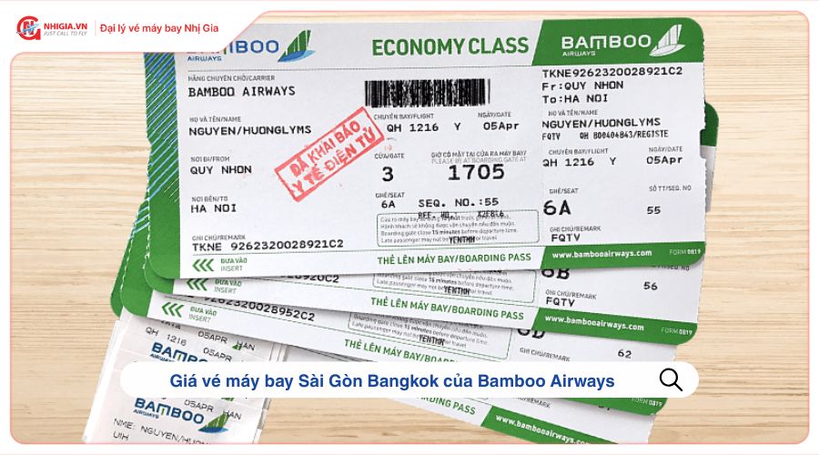 Giá vé máy bay Sài Gòn Bangkok của Bamboo Airways