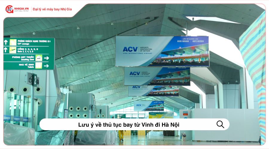 Lưu ý về thủ tục bay từ Vinh đi Hà Nội
