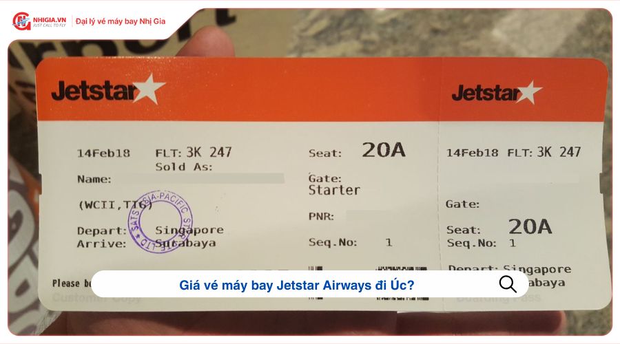 Giá vé máy bay Jetstar Airways đi Úc?