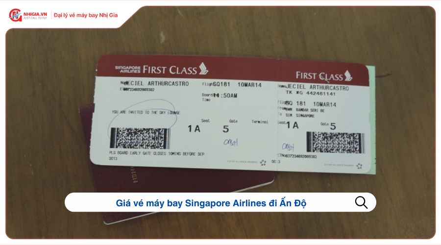 Giá vé máy bay Singapore Airlines đi Ấn Độ