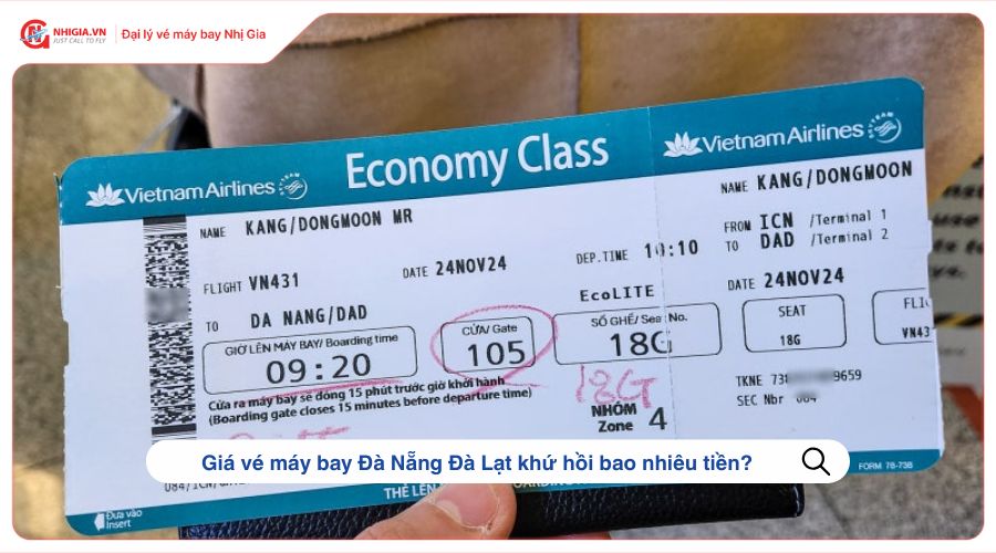 Giá vé máy bay Đà Nẵng Đà Lạt khứ hồi bao nhiêu tiền?