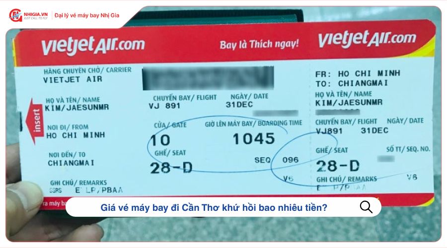 Giá vé máy bay đi Cần Thơ khứ hồi bao nhiêu tiền?