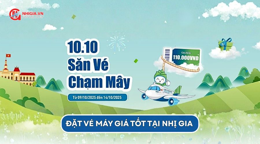 ƯU ĐÃI ĐÔI NGÀY 10.10: CHẠM TỚI BẦU TRỜI CÙNG BAMBOO AIRWAYS!