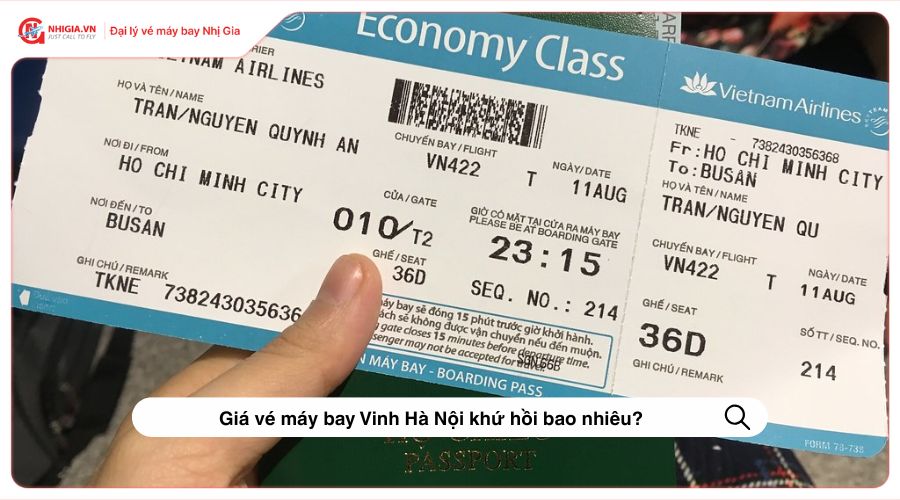 Giá vé máy bay Vinh Hà Nội khứ hồi bao nhiêu?