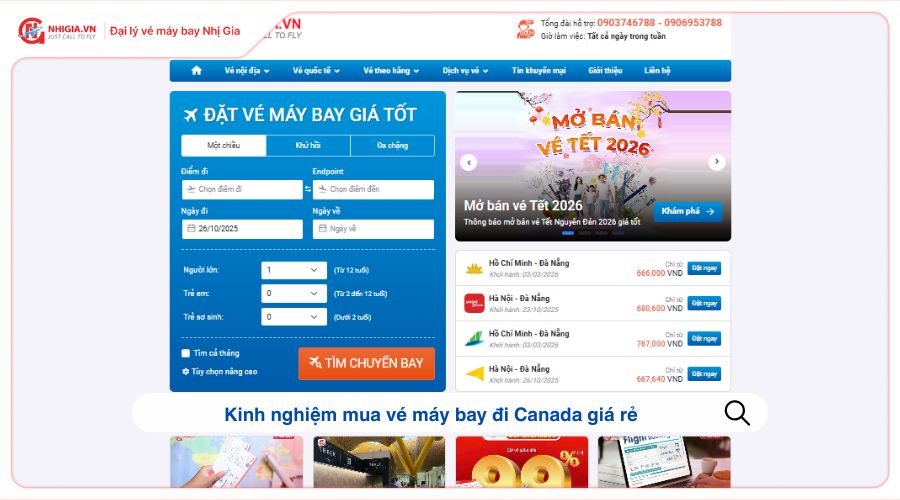 Kinh nghiệm mua vé máy bay đi Canada giá rẻ