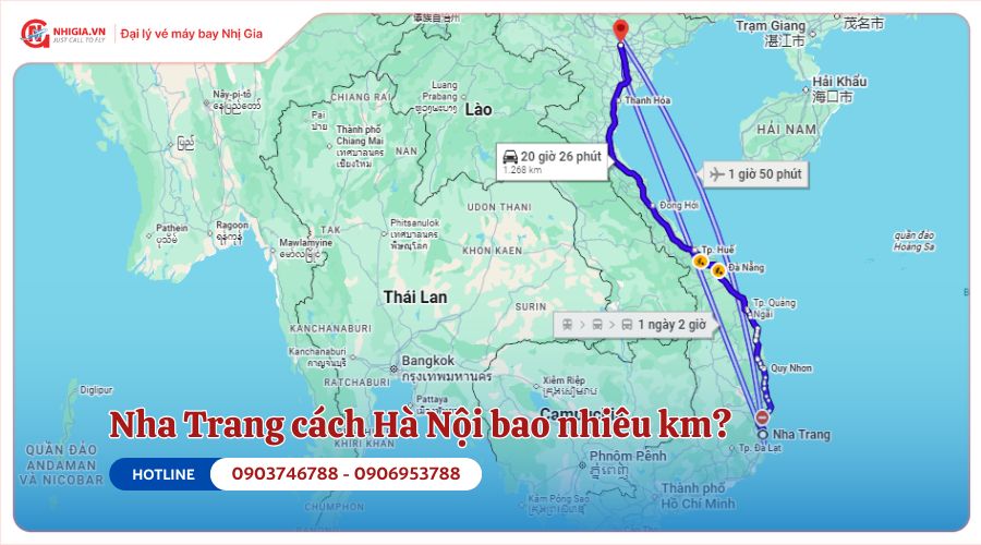 Nha Trang cách Hà Nội bao nhiêu km?