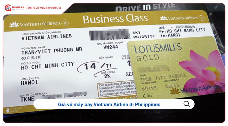 Giá vé máy bay Vietnam Airline đi Philippines