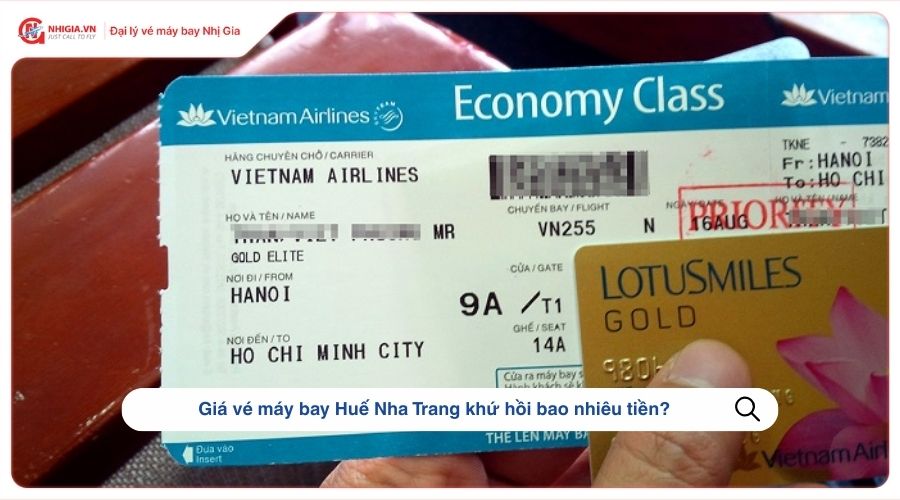 Giá vé máy bay Huế Nha Trang khứ hồi bao nhiêu tiền?