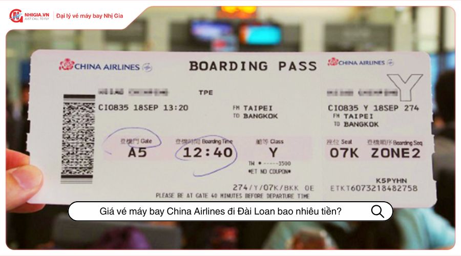 Giá vé máy bay China Airlines đi Đài Loan bao nhiêu tiền?