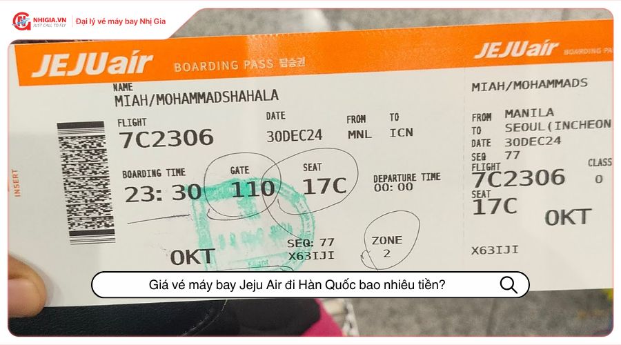 Giá vé máy bay Jeju Air đi Hàn Quốc bao nhiêu tiền?