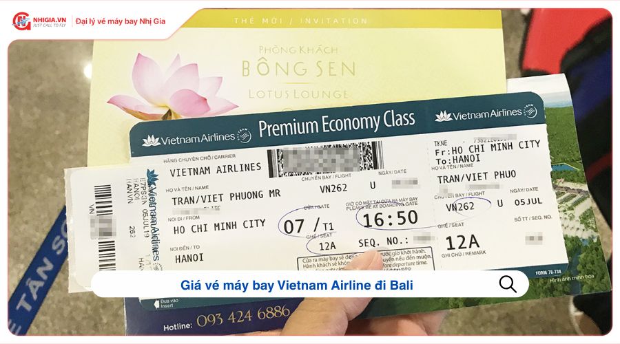 Giá vé máy bay Vietnam Airline đi Bali