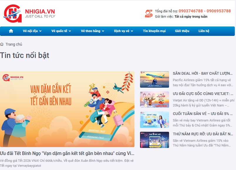 Sơ đồ website vemaybaygiatot.vn