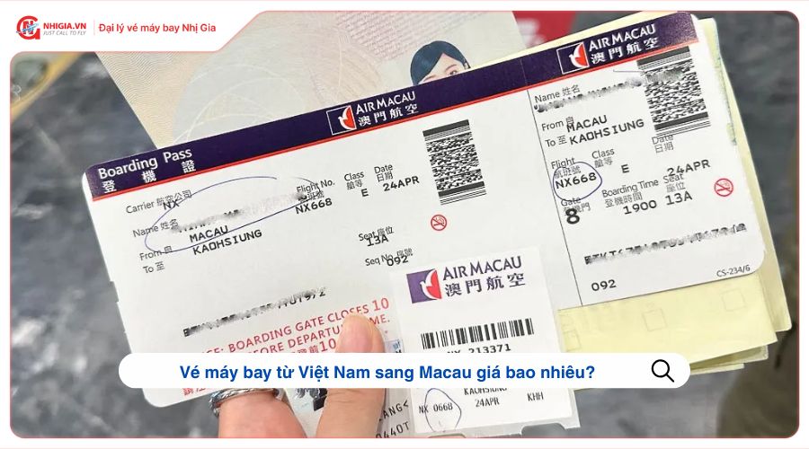 Vé máy bay từ Việt Nam sang Macau giá bao nhiêu?