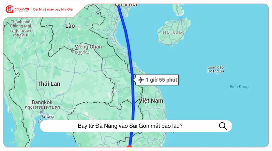 Bay từ Đà Nẵng vào Sài Gòn mất bao lâu?
