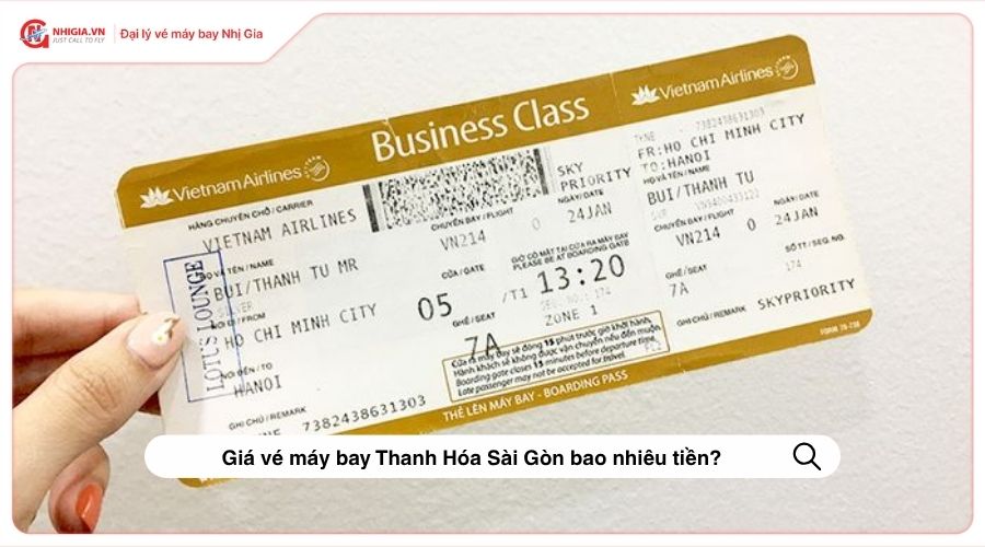 Giá vé máy bay Thanh Hóa Sài Gòn bao nhiêu tiền?