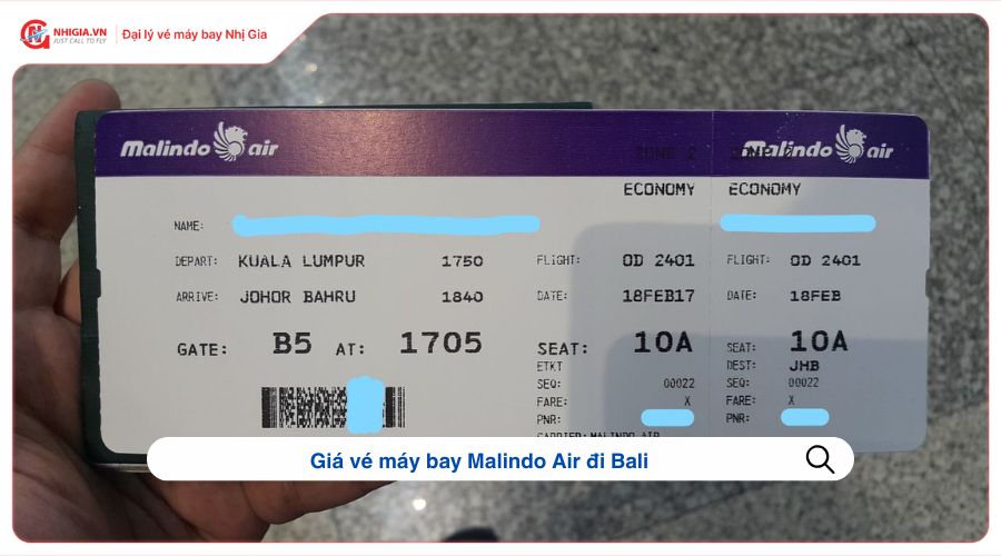 Giá vé máy bay Malindo Air đi Bali