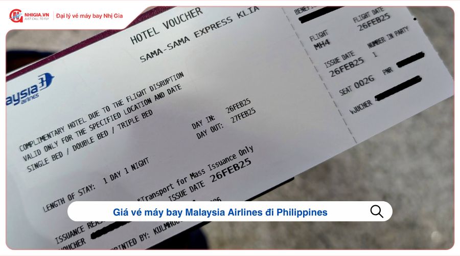 Giá vé máy bay Malaysia Airlines đi Philippines