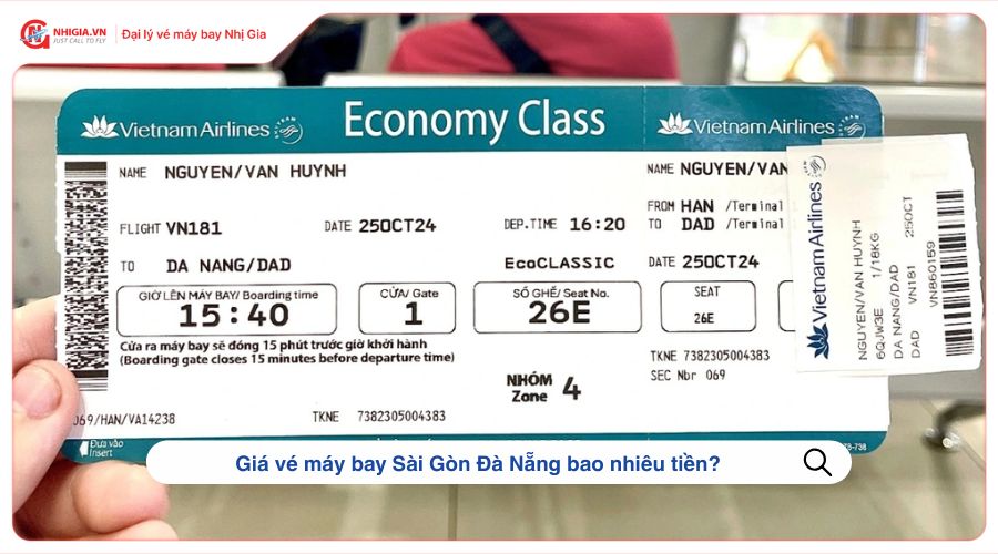 Giá vé máy bay Sài Gòn Đà Nẵng bao nhiêu tiền?