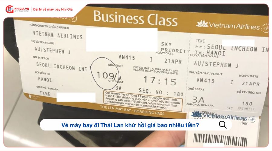Vé máy bay đi Thái Lan khứ hồi giá bao nhiêu tiền?