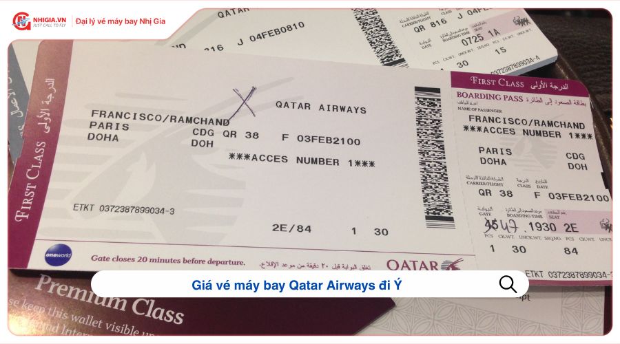 Giá vé máy bay Qatar Airways đi Ý