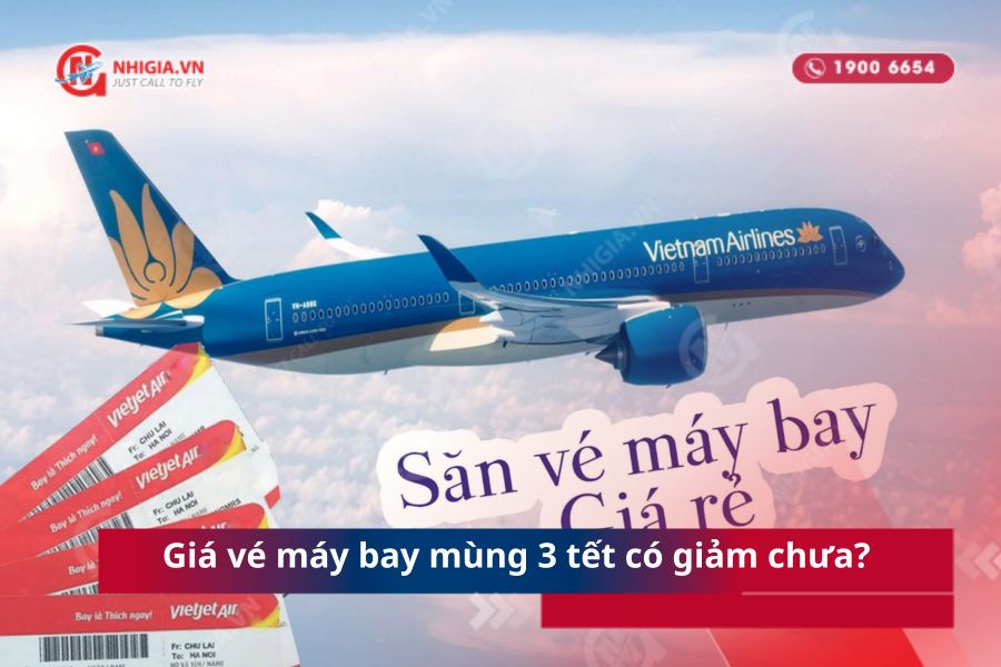 Giá vé máy bay mùng 3 Tết có giảm chưa?