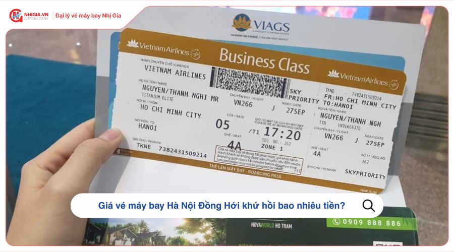 Giá vé máy bay Hà Nội Đồng Hới khứ hồi bao nhiêu tiền?