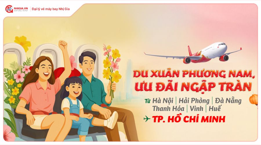 Khuyến mãi vé máy bay tết Vietjet Air 2026 giá 0 đ