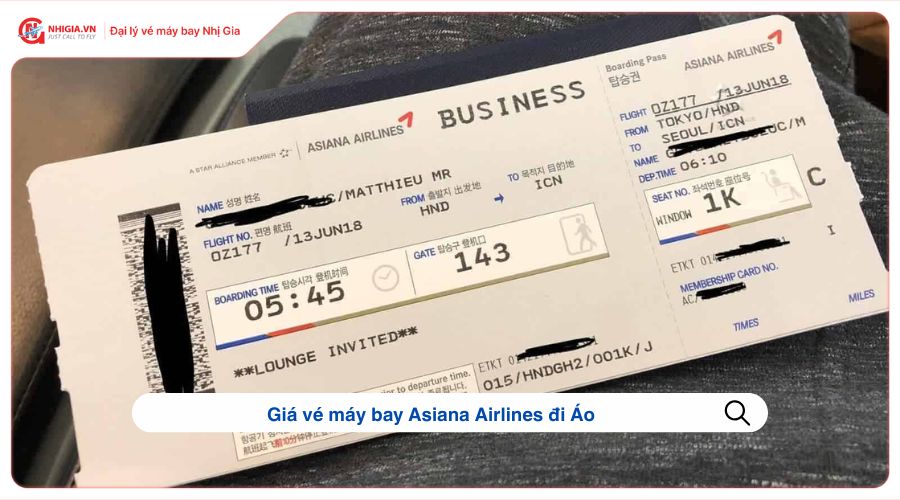 Giá vé máy bay Asiana Airlines đi Áo
