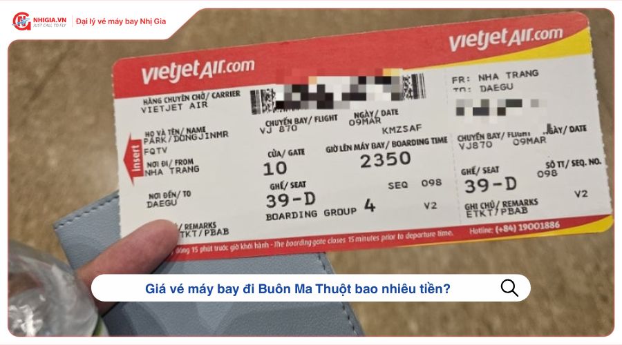 Giá vé máy bay đi Buôn Ma Thuột bao nhiêu tiền?