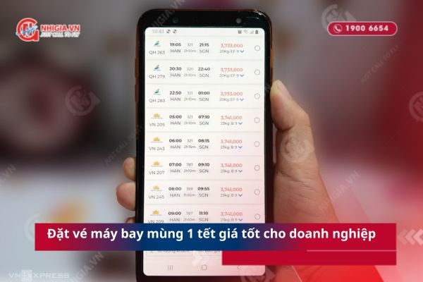 Đặt vé máy bay mùng 1 tết giá tốt cho doanh nghiệp