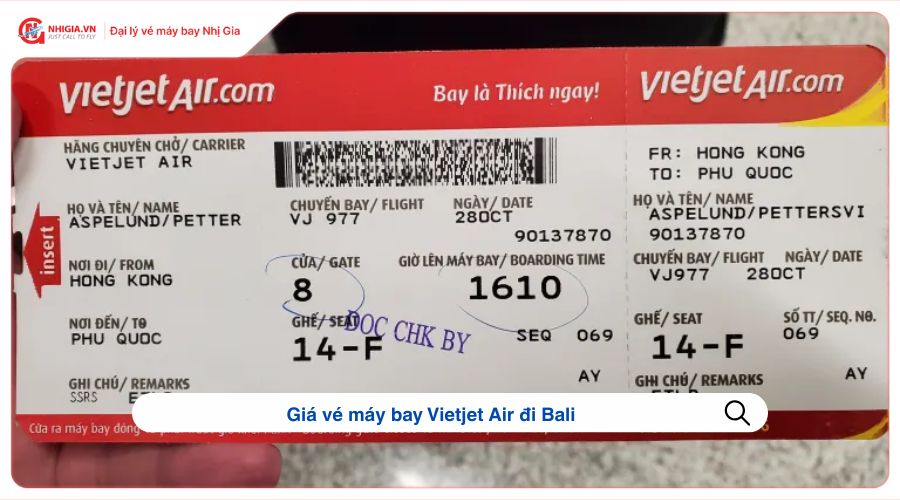Giá vé máy bay Vietjet Air đi Bali